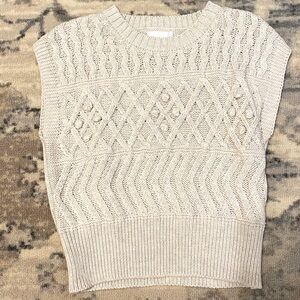 Pure collection preppy cream sweater vest ✨